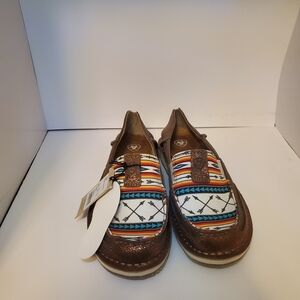 Ariat Rose Gold and Multicolor Aztec Slip-Ons